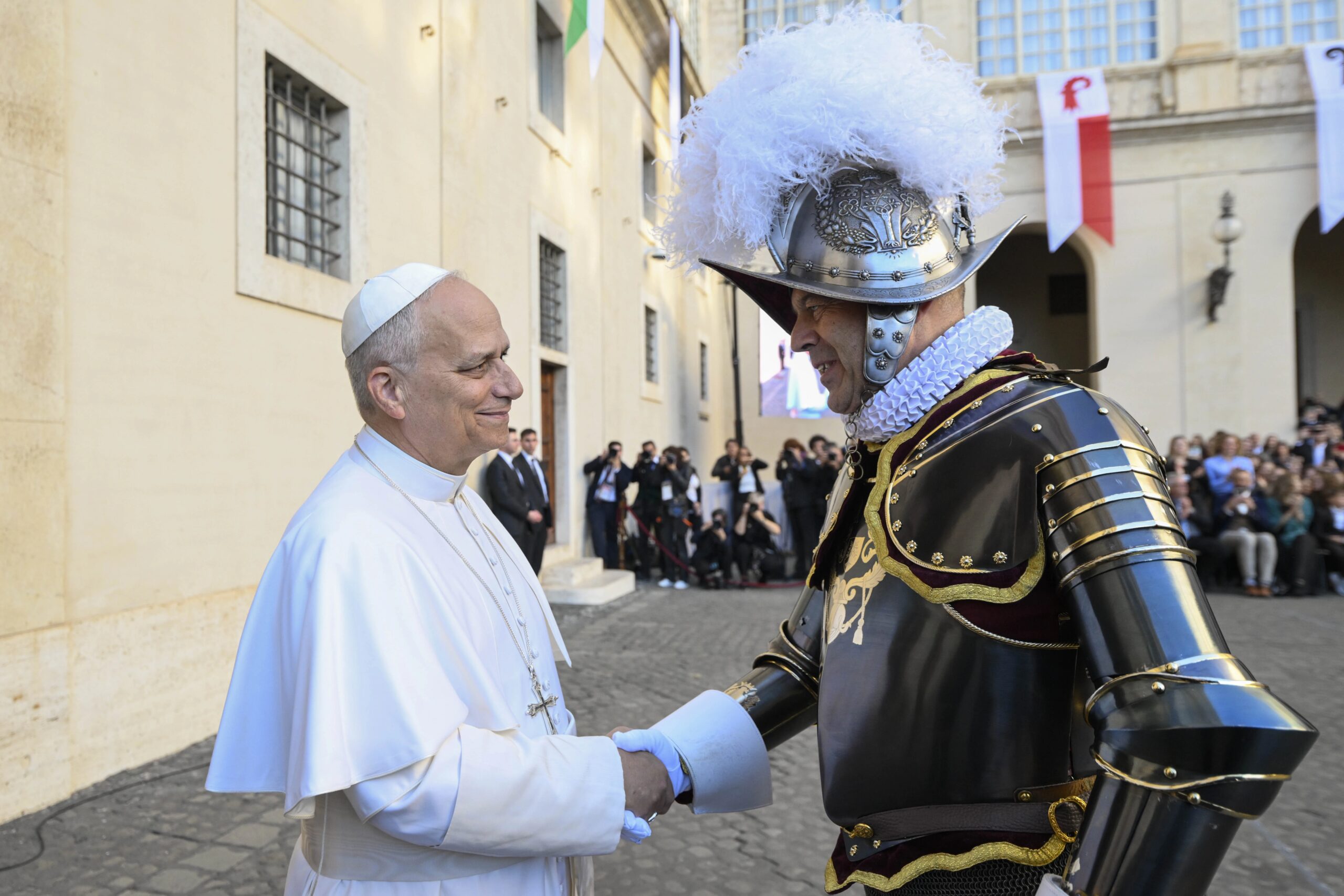 pope-leo-xiv-attends-swearing-in-of-swiss-guard,-first-for-a-pope-in-nearly-60-years