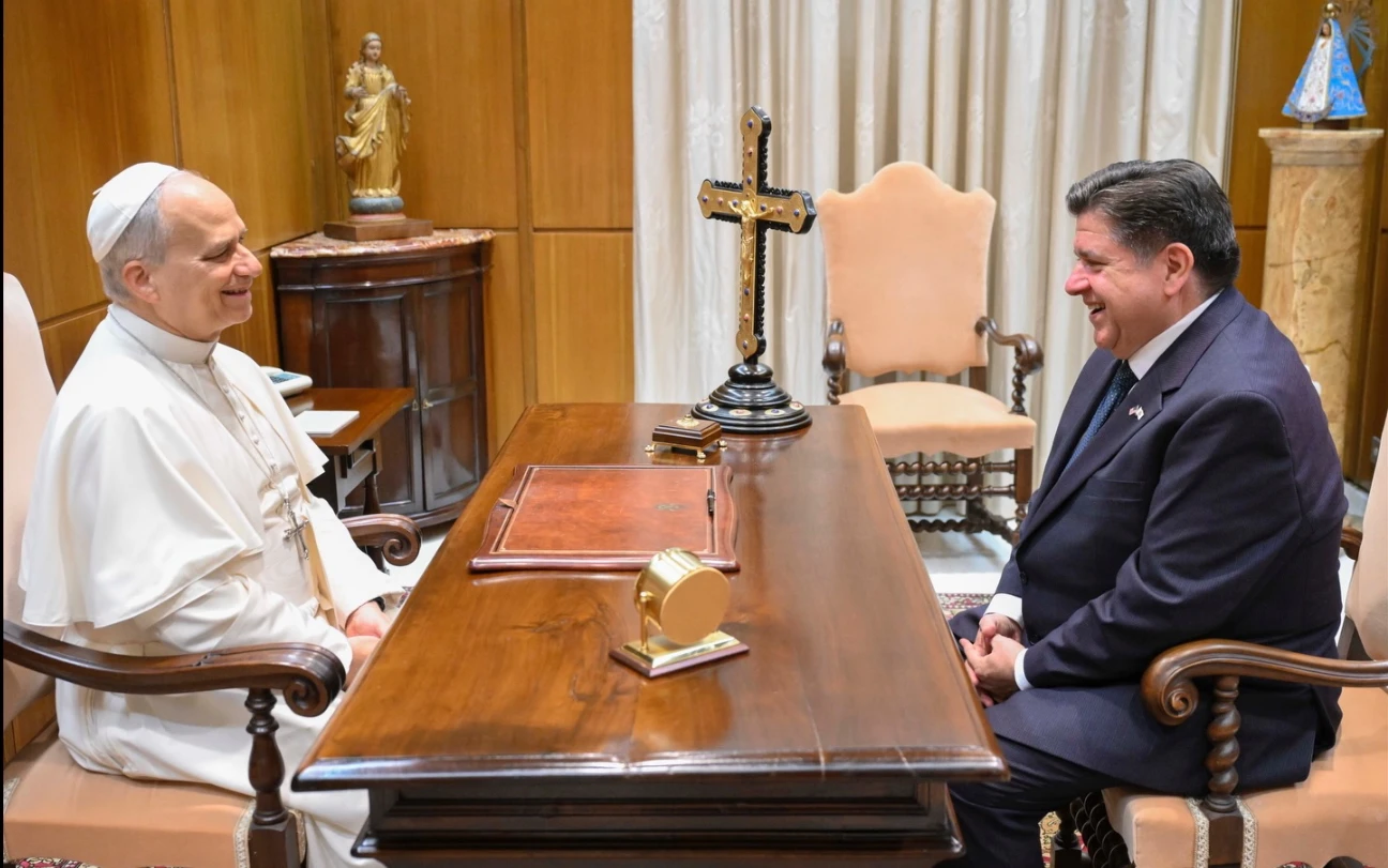 update:-pope-leo-xiv-meets-with-his-home-state’s-governor